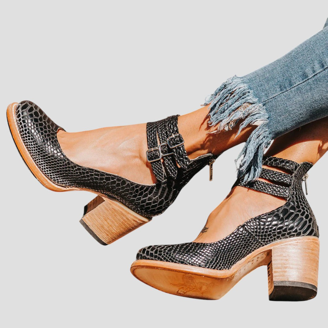 Sandales à Talons Hauts à Triple Sangle pour Femmes