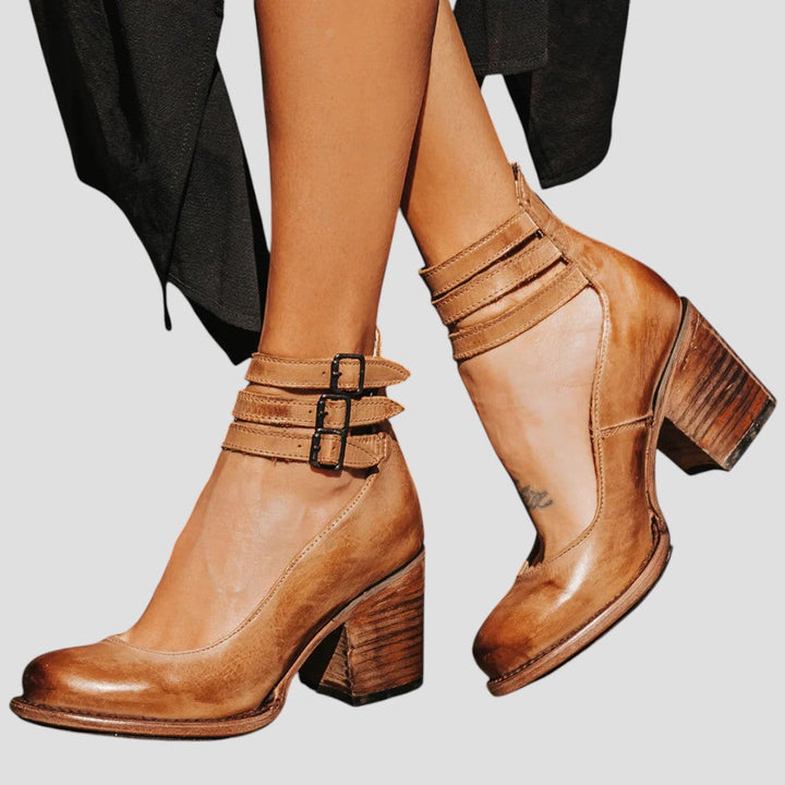 Sandales à Talons Hauts à Triple Sangle pour Femmes