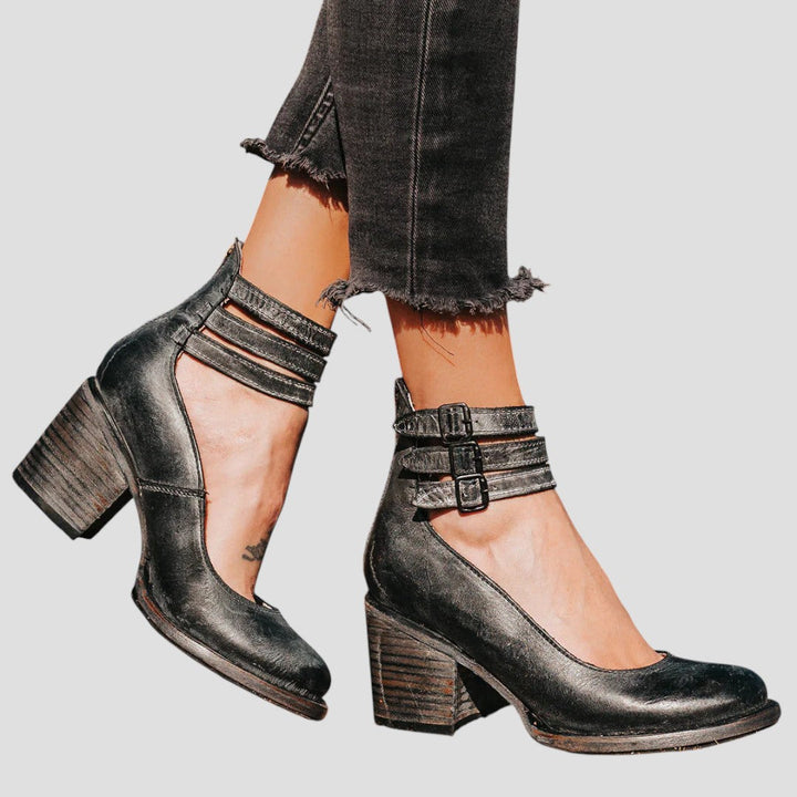 Sandales à Talons Hauts à Triple Sangle pour Femmes