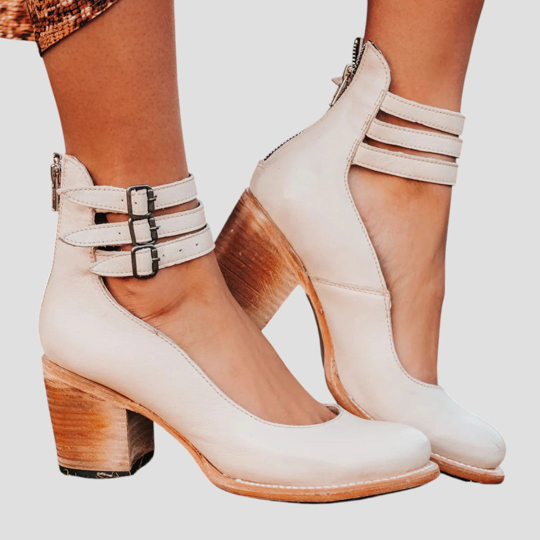 Sandales à Talons Hauts à Triple Sangle pour Femmes