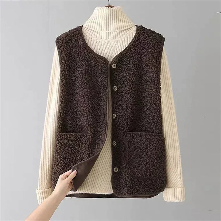 Gilet à Boutons Elowen Sherpa
