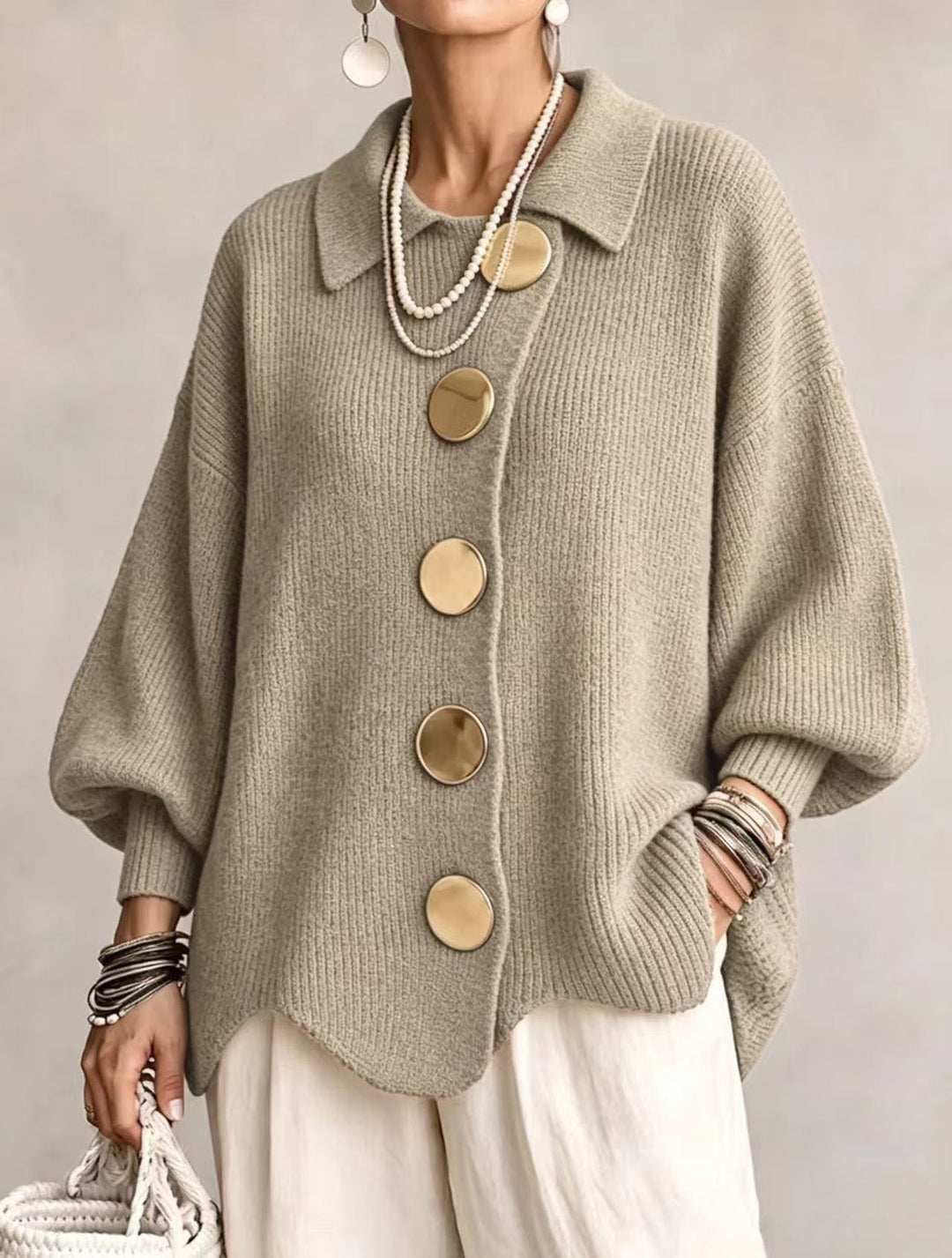Isadora | Cardigan Oversized à Col