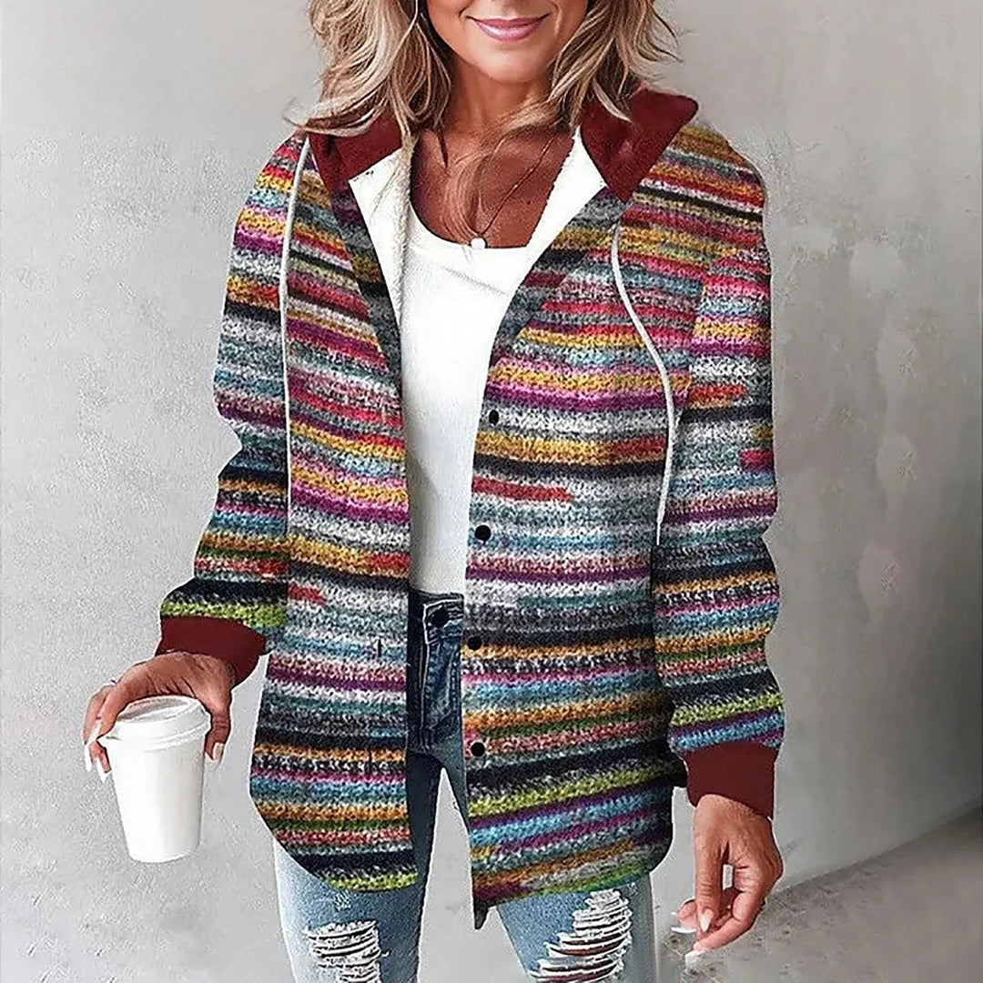 Amalia™ | Veste Chemise à Carreaux avec Capuche pour Femmes