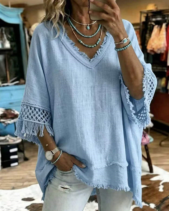 Mirelle | Blouse en Crochet Bohémien