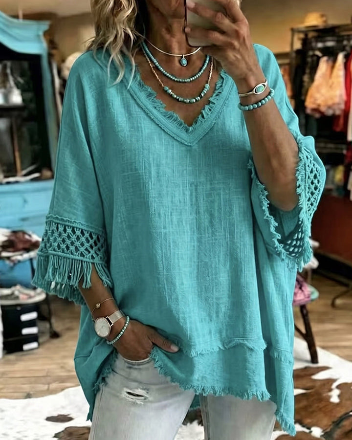 Mirelle | Blouse en Crochet Bohémien