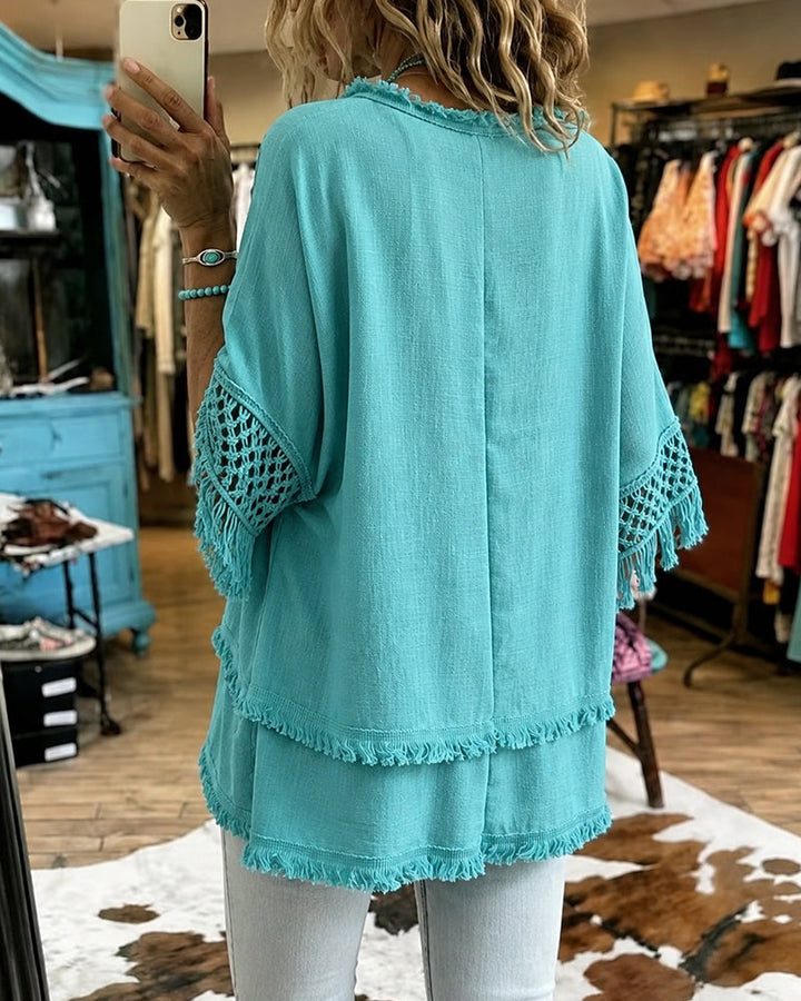 Mirelle | Blouse en Crochet Bohémien