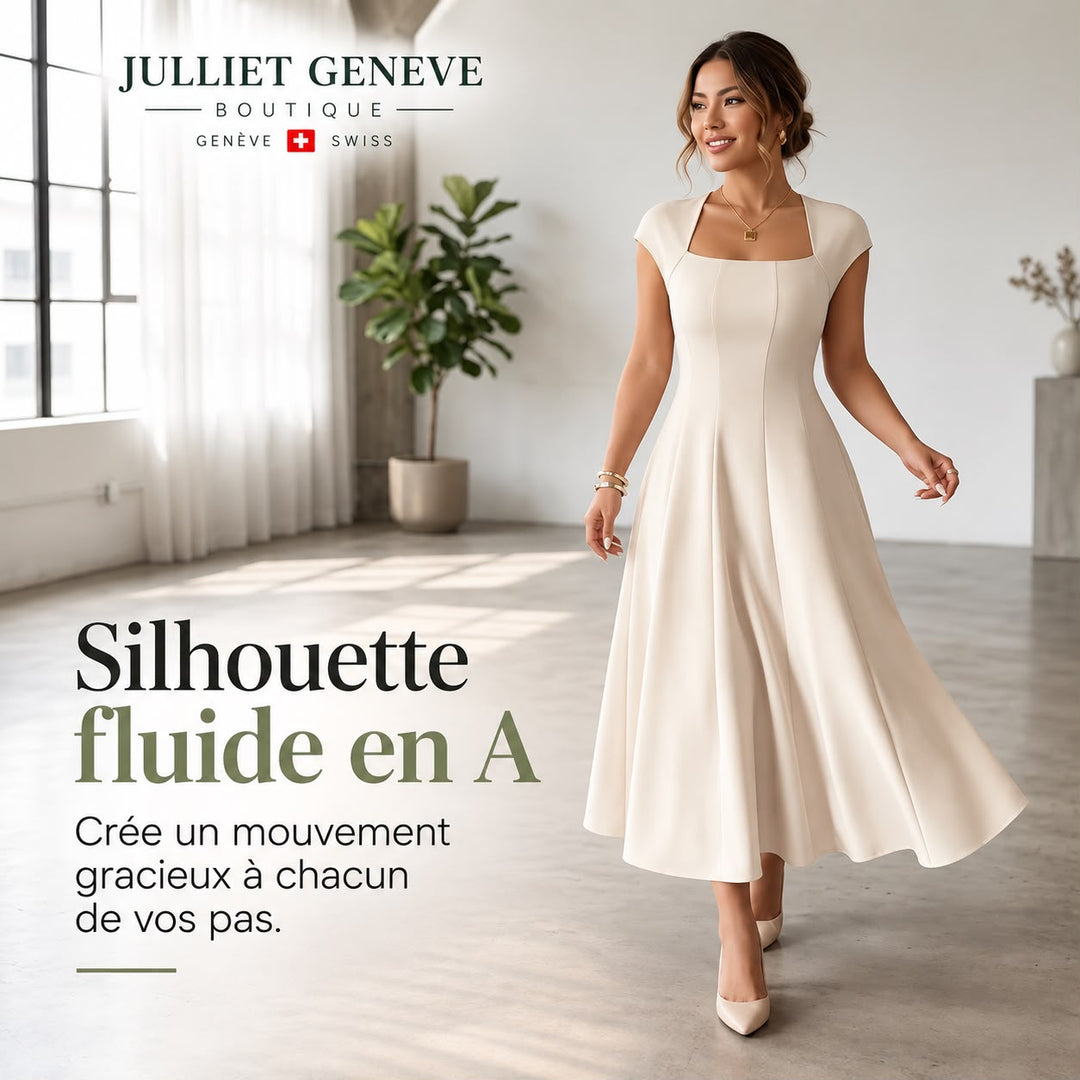 Brooklyn™ | Robe Midi A-Line Classique avec Contrôle du Ventre