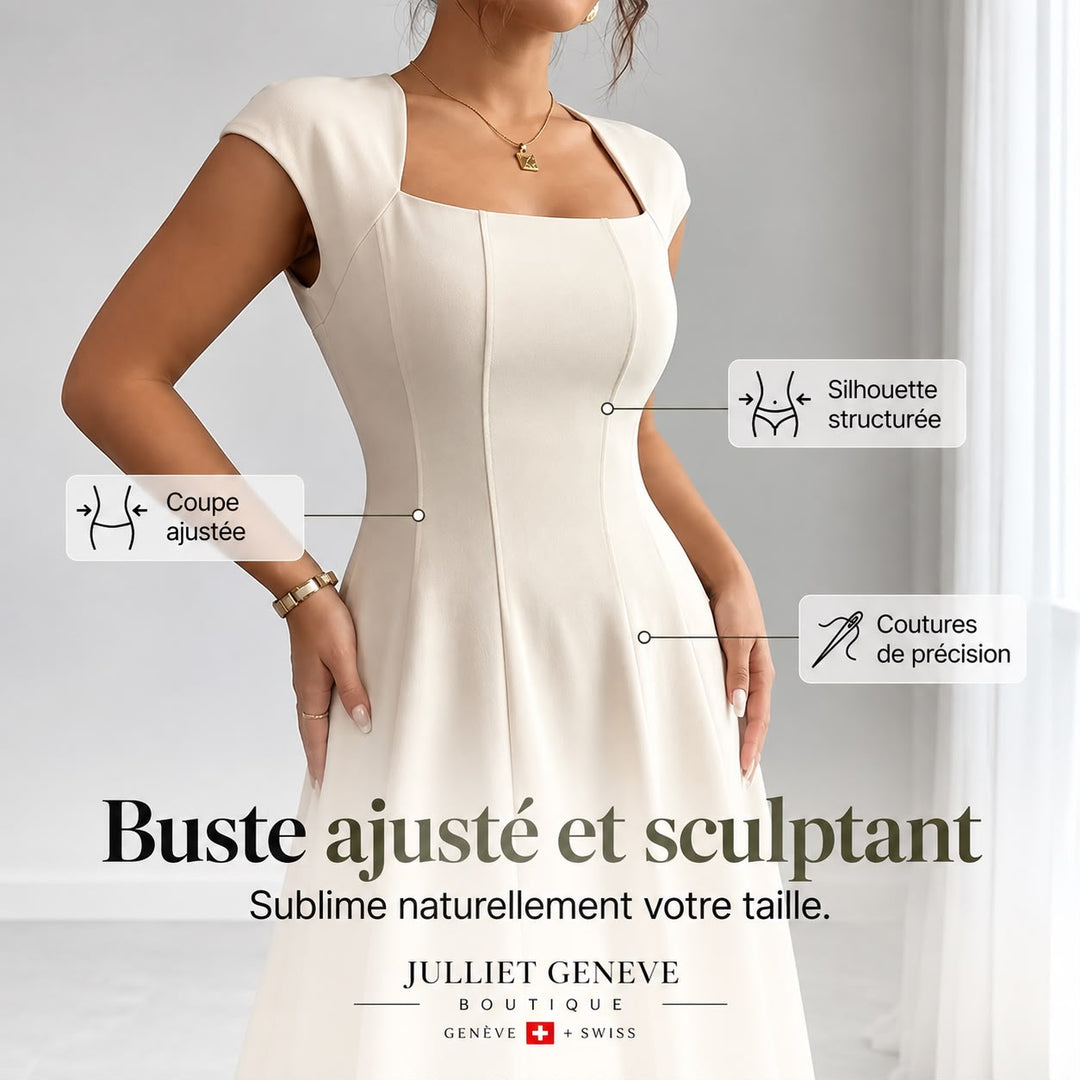 Brooklyn™ | Robe Midi A-Line Classique avec Contrôle du Ventre