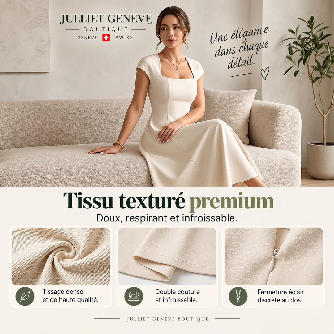 Brooklyn™ | Robe Midi A-Line Classique avec Contrôle du Ventre