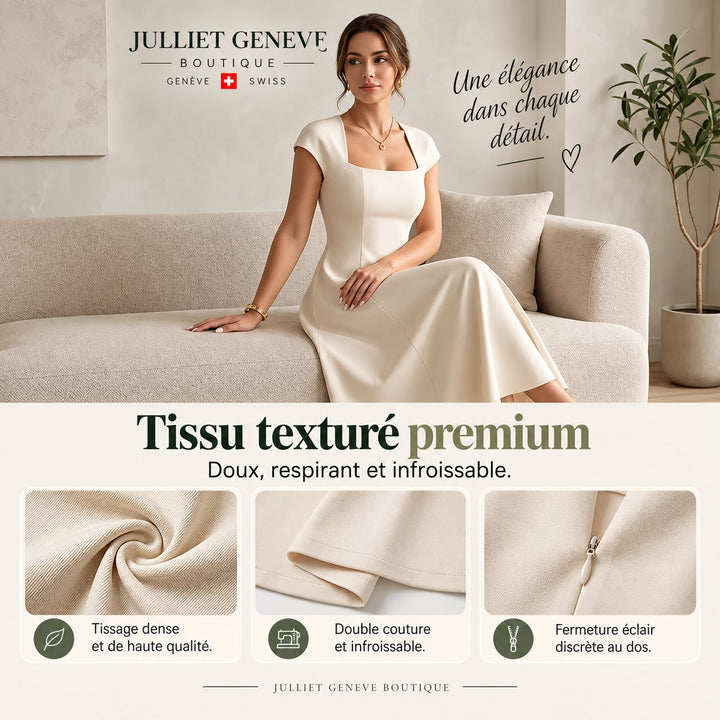 Brooklyn™ | Robe Midi A-Line Classique avec Contrôle du Ventre