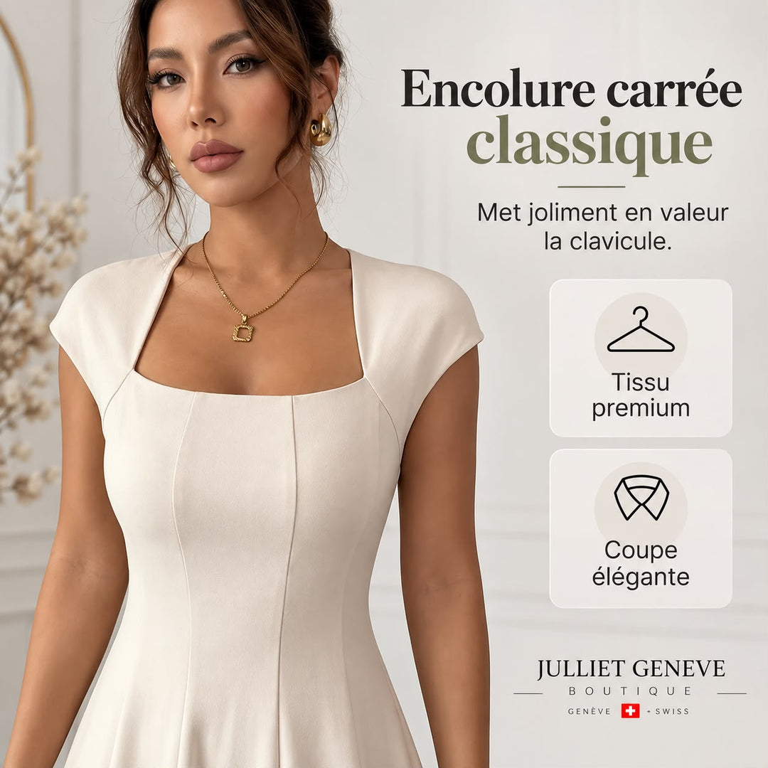 Brooklyn™ | Robe Midi A-Line Classique avec Contrôle du Ventre