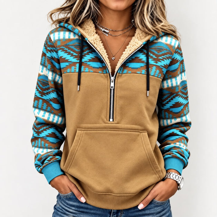 Esme | Pull à col Sherpa et demi-zip