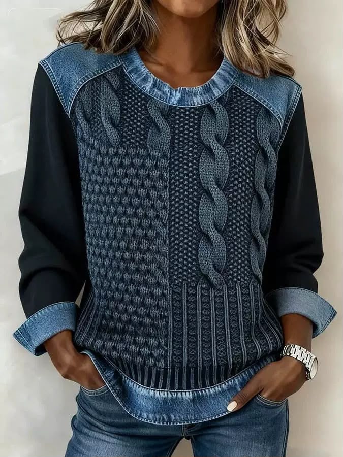 Sandra™ | Sweat-shirt à Fleurs avec Bord Contrastant pour Femmes