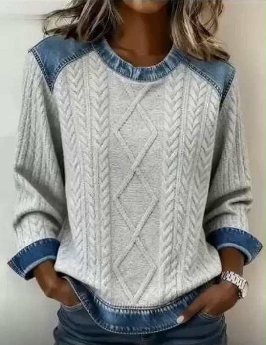 Sandra™ | Sweat-shirt à Fleurs avec Bord Contrastant pour Femmes