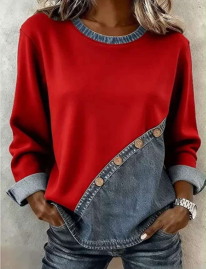 Sandra™ | Sweat-shirt à Fleurs avec Bord Contrastant pour Femmes