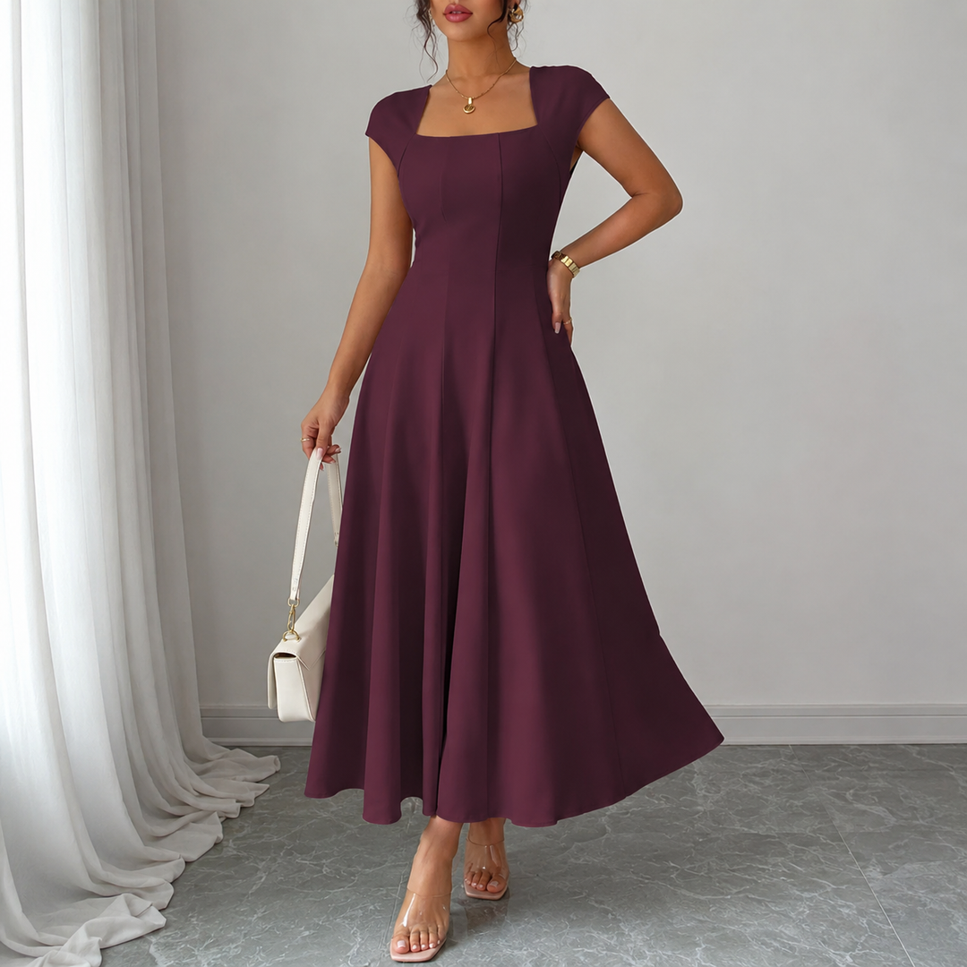 Brooklyn™ | Robe Midi A-Line Classique avec Contrôle du Ventre