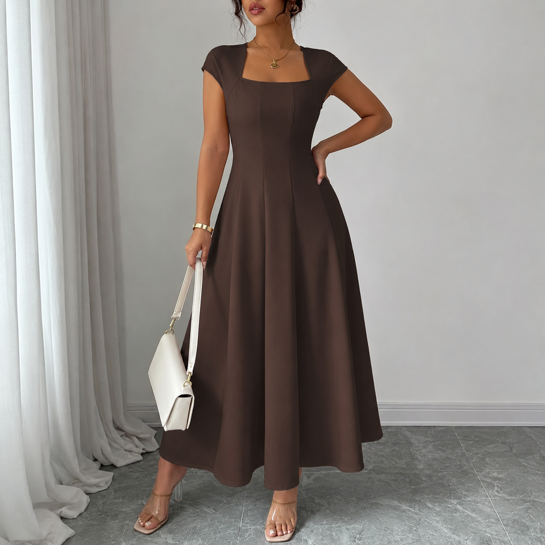 Brooklyn™ | Robe Midi A-Line Classique avec Contrôle du Ventre