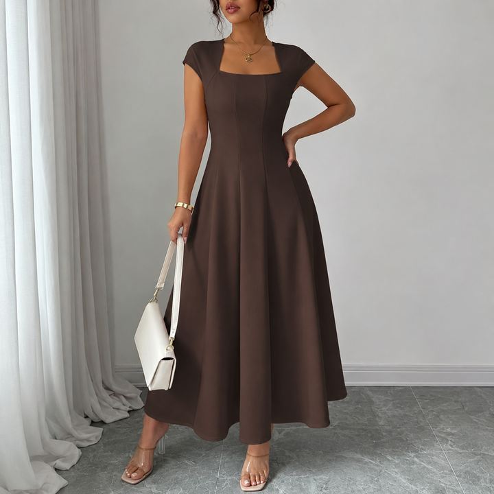 Brooklyn™ | Robe Midi A-Line Classique avec Contrôle du Ventre