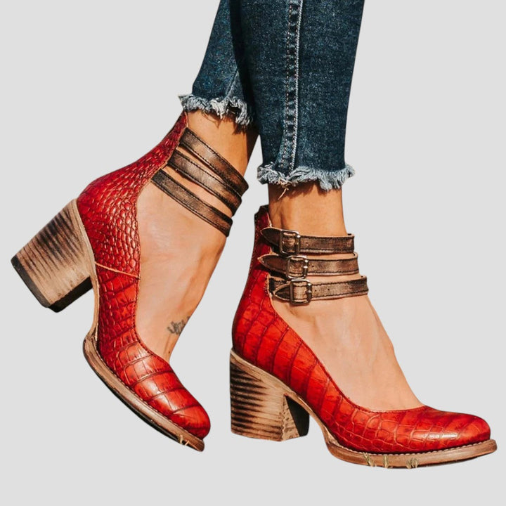 Sandales à Talons Hauts à Triple Sangle pour Femmes