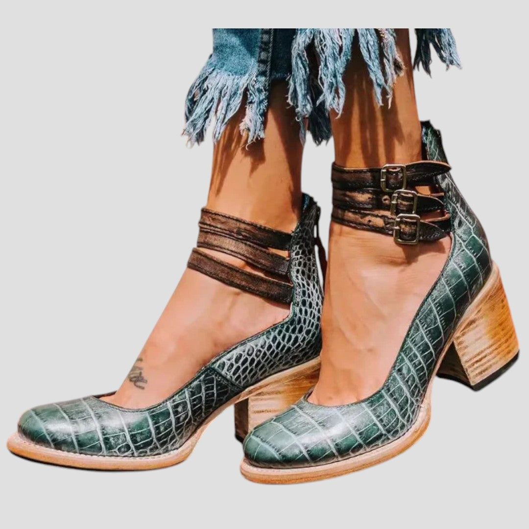 Sandales à Talons Hauts à Triple Sangle pour Femmes