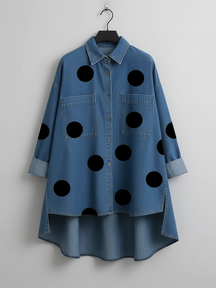 Peggy | Chemise oversize à pois pour femmes
