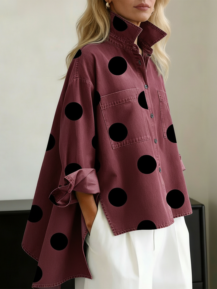 Peggy | Chemise oversize à pois pour femmes